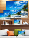 Tropical Beach with Palm Shadows - Large Seashore Canvas Print
