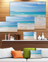 White Waves Kissing Beach Sand - Large Seashore Canvas Print