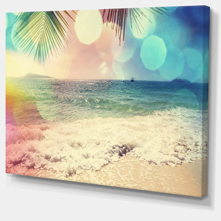Colorful Serenity Tropical Beach - Large Seashore Canvas Print
