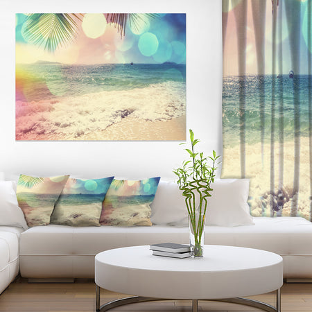 Colorful Serenity Tropical Beach - Large Seashore Canvas Print