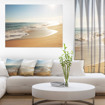 Wide Seashore with Crystal Waters - Modern Beach Canvas Art Print