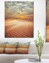 Red Desert under Blue Cloudy Skies - Modern Landscape Wall Art Canvas