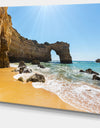 Wide Portugal Beach with White Waters - Modern Beach Canvas Art Print