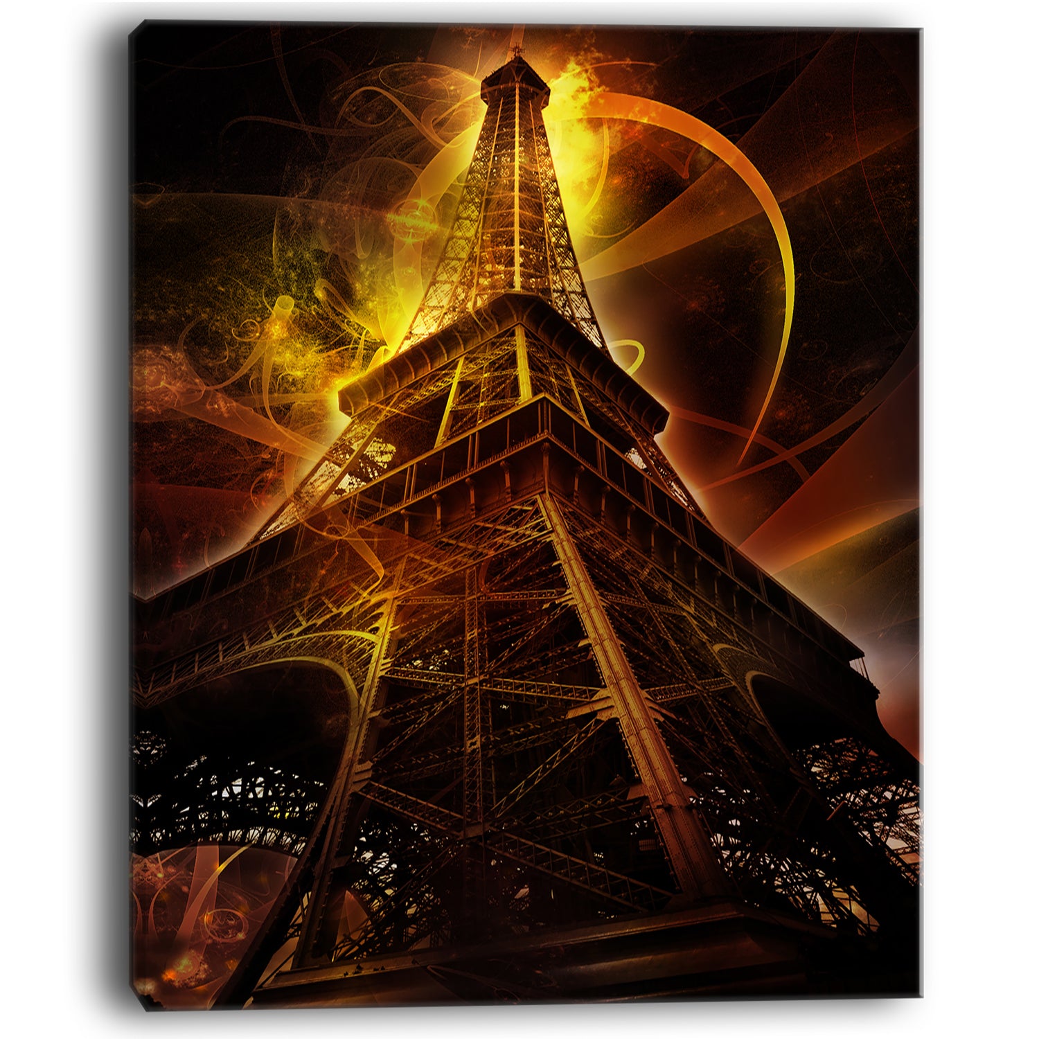 Paris Eiffel Tower on Fantasy Background - Cityscape Canvas print