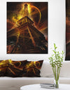 Paris Eiffel Tower on Fantasy Background - Cityscape Canvas print