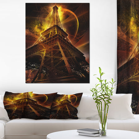 Paris Eiffel Tower on Fantasy Background - Cityscape Canvas print