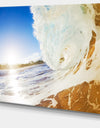 Crashing Sandy Ocean Waves - Modern Beach Canvas Art Print