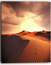 Desert Dunes under Cloudy Sky - Modern Landscape Wall Art Canvas