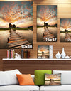 Makeshift Wooden Pier Over River - Sea Bridge Canvas Wall Artwork