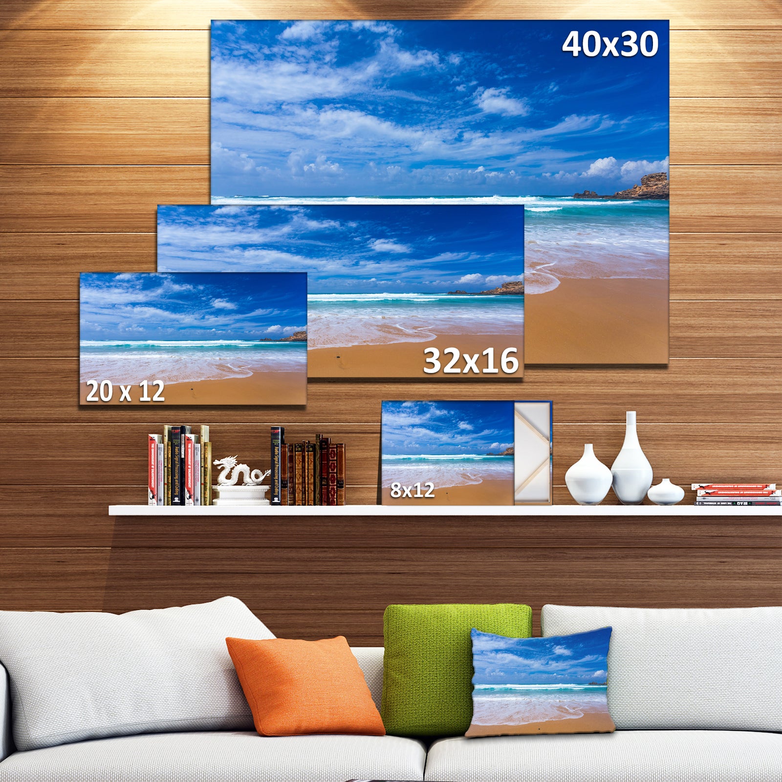 Serene Atlantic Seashore Portugal - Seashore Canvas Wall Art