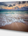 Waves Crashing Serene Seashore - Seashore Canvas Wall Art