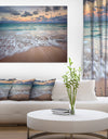 Waves Crashing Serene Seashore - Seashore Canvas Wall Art