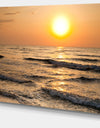 Typical Sunrise with Tranquil Waves - Seashore Canvas Wall Art