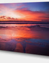 Colorful Tropical Beach with Clouds - Seashore Canvas Wall Art