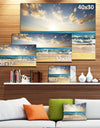 Cloudy Sky and Vibrant Blue Sea - Seashore Canvas Wall Art