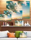 Clouds Together Over Blue Seashore - Seashore Canvas Wall Art