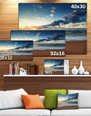 Sunrise and Glowing Waves in Ocean - Seashore Canvas Wall Art