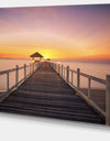 Wide Wooden Bridge into the Sea - Sea Pier Wall Art Canvas Print