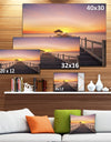 Wide Wooden Bridge into the Sea - Sea Pier Wall Art Canvas Print