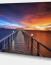 Picturesque Seashore with Long Pier - Sea Pier Wall Art Canvas Print