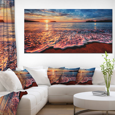 Peaceful Evening Beach View - Seascape Canvas Art Print