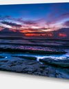 Exotic Dark Blue Coquina Dawn - Beach Canvas Wall Art