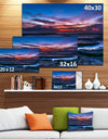 Exotic Dark Blue Coquina Dawn - Beach Canvas Wall Art