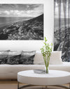 Sunrise over Sicily Black and White - Beach Canvas Wall Art