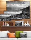 Sunrise over Sicily Black and White - Beach Canvas Wall Art