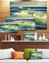 Sunrise and Shining Waves in Ocean - Beach Canvas Wall Art