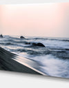 Wonderful Long Exposure Sea Waves - Beach Canvas Wall Art