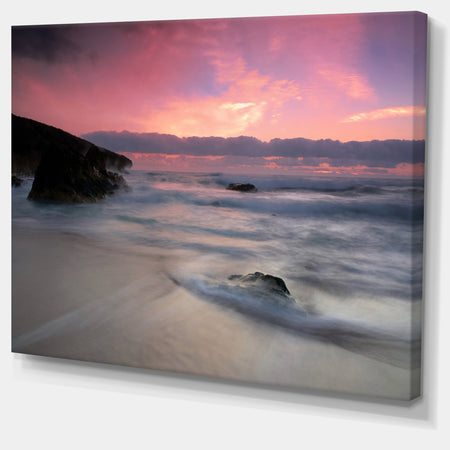 White Waters at Guincho Beach Cascais - Contemporary Seascape Art Canvas