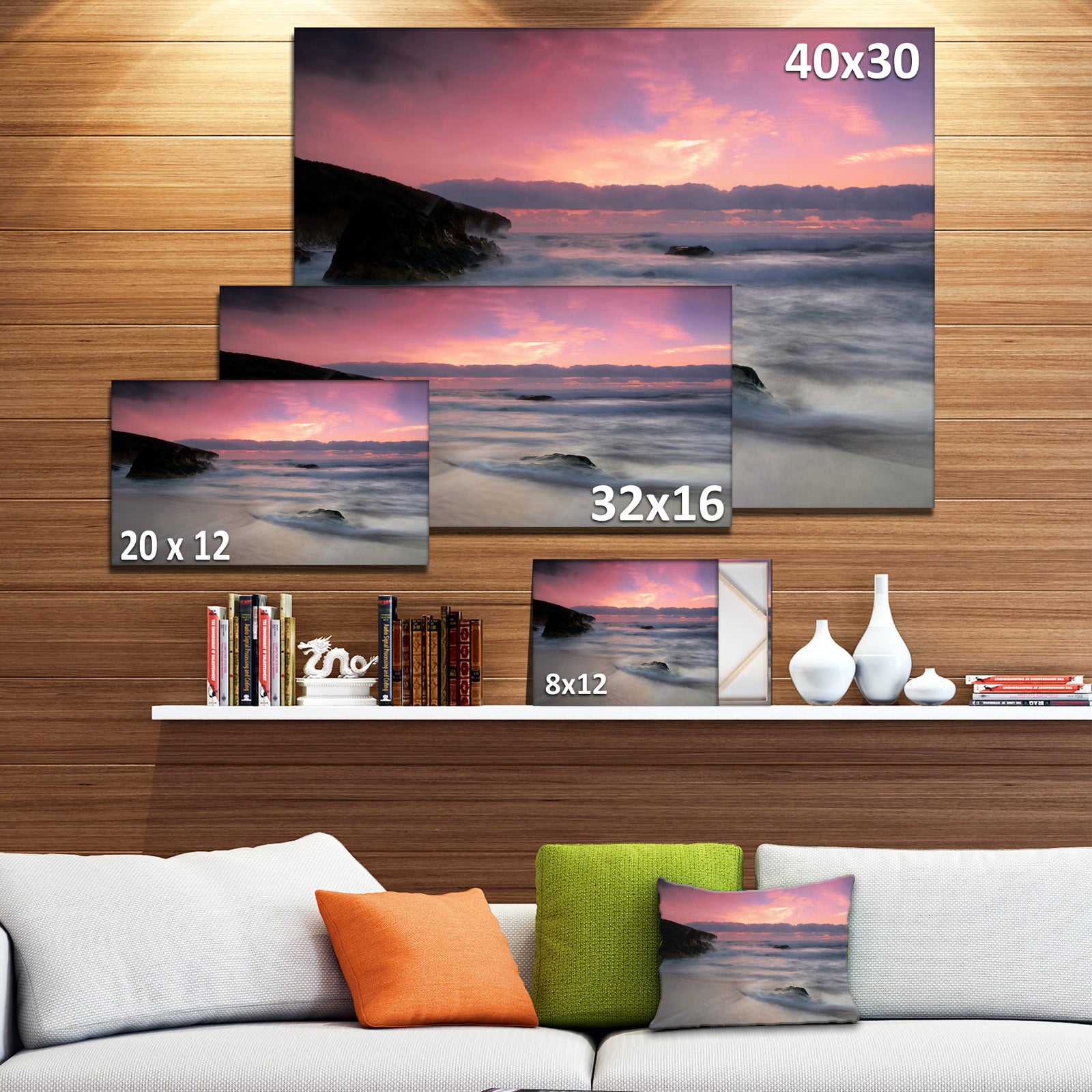 White Waters at Guincho Beach Cascais - Contemporary Seascape Art Canvas