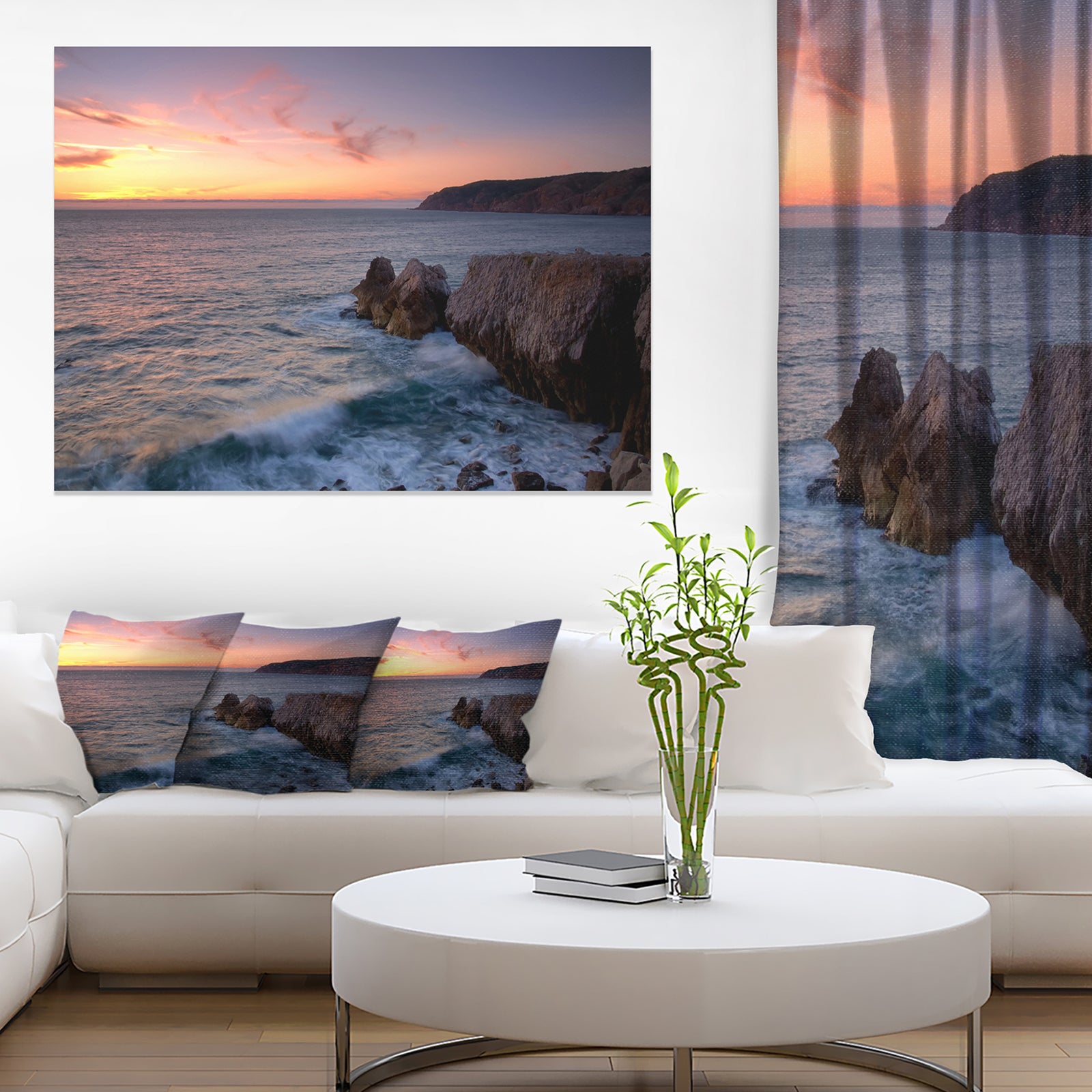 Winch Natural Park Sintra Cascais - Contemporary Seascape Art Canvas