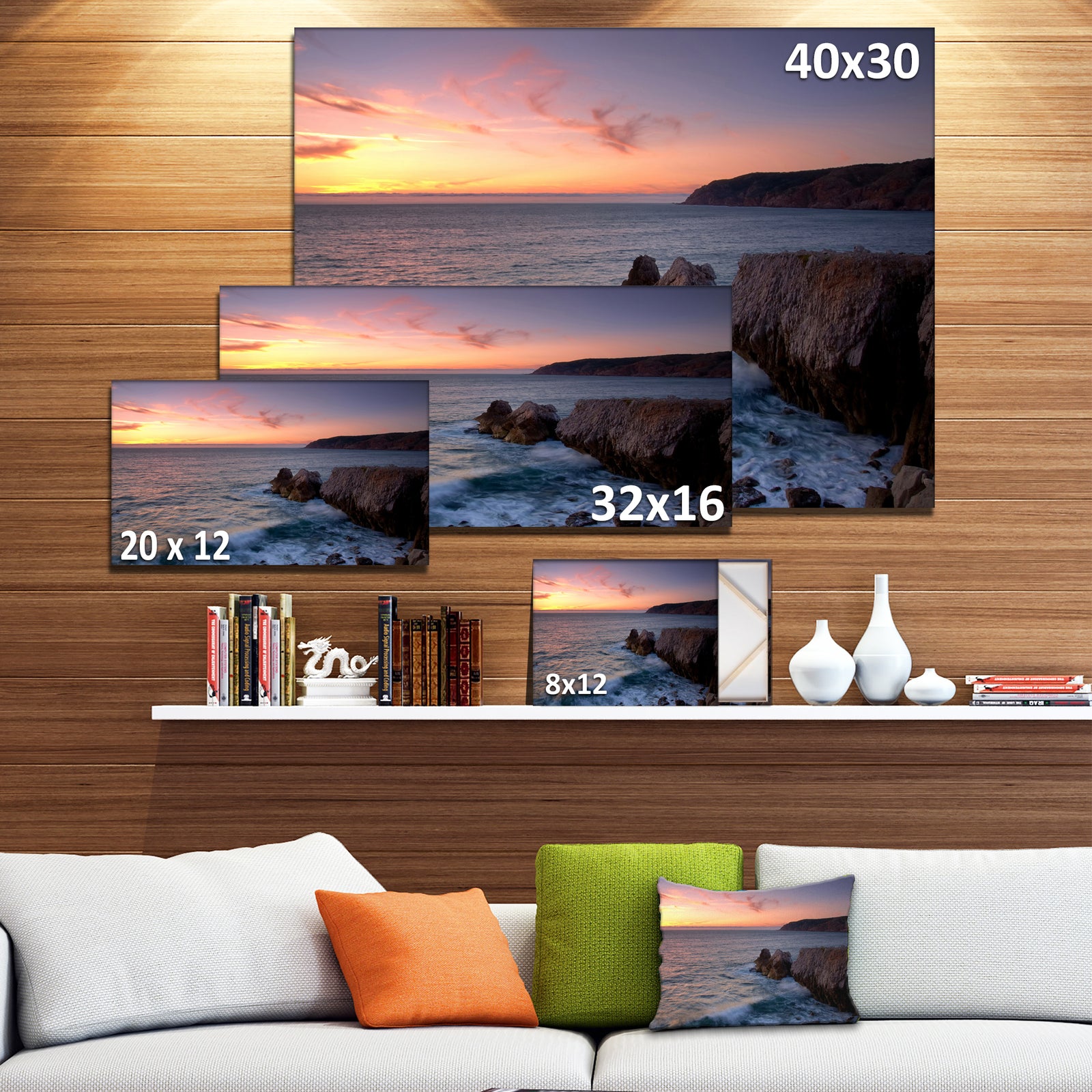 Winch Natural Park Sintra Cascais - Contemporary Seascape Art Canvas