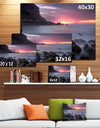 Sunset at Samarra Seashore Sintra - Contemporary Seascape Art Canvas