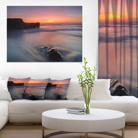 Softness in the Tide Magoito Beach - Contemporary Seascape Art Canvas