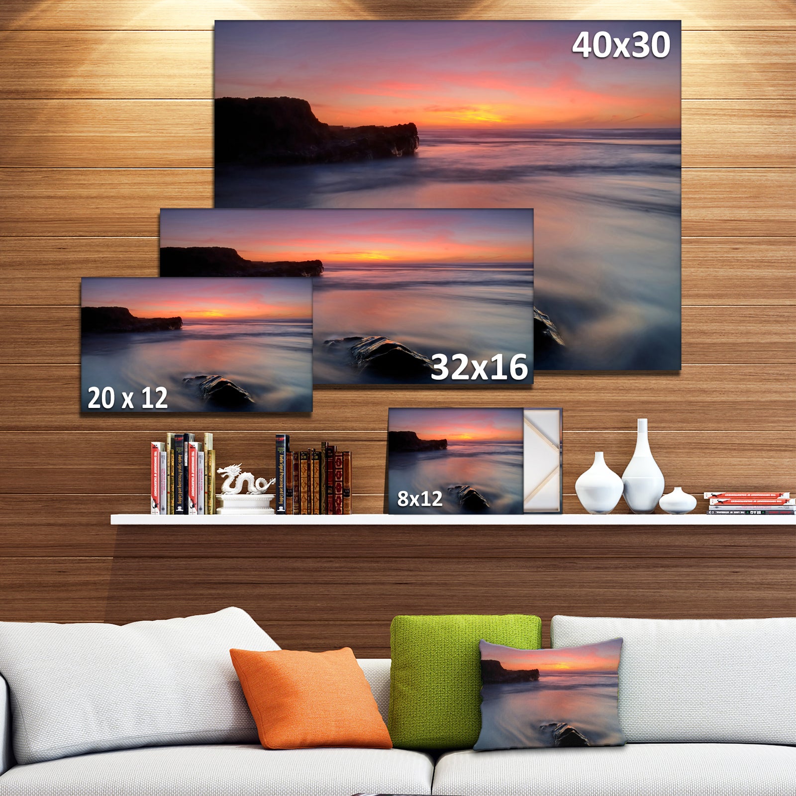Softness in the Tide Magoito Beach - Contemporary Seascape Art Canvas