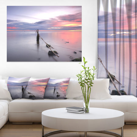 Lazy River at River Tejo Sacavem - Contemporary Seascape Art Canvas