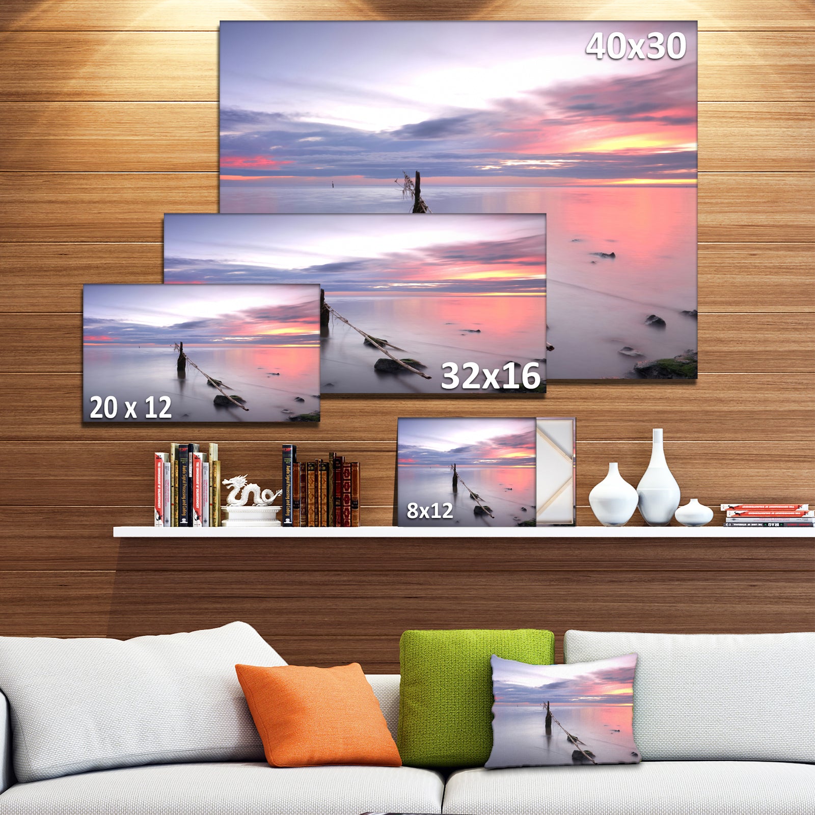 Lazy River at River Tejo Sacavem - Contemporary Seascape Art Canvas