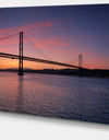 Wonderful View of Lisbon Bridge - Sea Pier and Bridge Wall Art Canvas