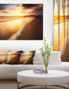 Amazing Sunrise Over Australian Beach Contemporary Seascape Art Canvas