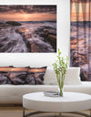 Exotic Flow of Waters over Rocks - Contemporary Seascape Art Canvas