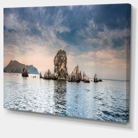 Crimean Peninsula Seashore Panorama - Contemporary Seascape Art Canvas