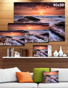 Waves Hitting Rocky Beach Burgas Bay Contemporary Seascape Art Canvas