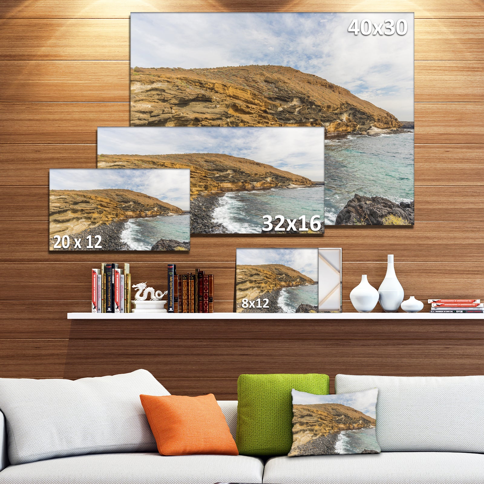 Peninsula Going Beyond the Horizon - Contemporary Seascape Art Canvas