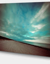 Blue Baltic Beach in Fall with Clouds - Contemporary Seascape Art Canvas