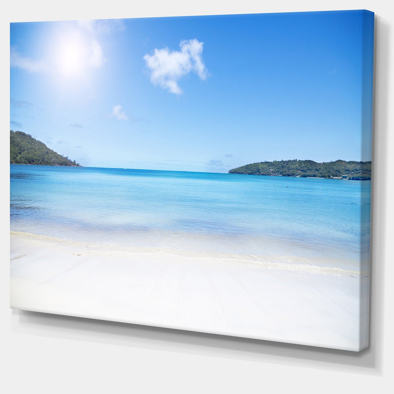 Calm Beach of Azure Indian Ocean - Contemporary Seascape Art Canvas