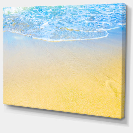 Smooth Sea Surf over Blue Waters - Contemporary Seascape Art Canvas