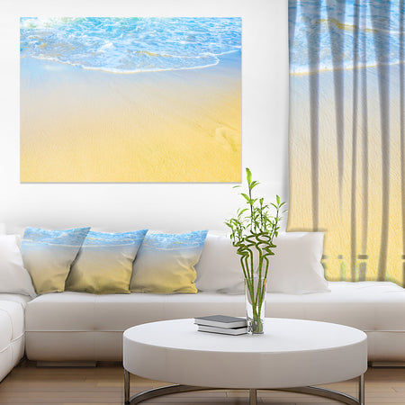 Smooth Sea Surf over Blue Waters - Contemporary Seascape Art Canvas